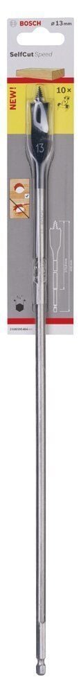 Yaprak-Kelebek 13x400 mm 1/4'' Adaptörlü Matkap Ucu SelfCut 2608595404