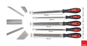 Ceta Form J72-0851B 5 Parça Eğe Takımı (Kombinasyon B-Kalın Kesim)