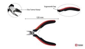 Ceta Form Ceta Form Elektronikçi 125 mm Yan Keski (Açılı Kesim) H20T-125SB