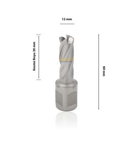 3Keego 12 x 30 mm HSS Manyetik Matkap Ucu SHC30