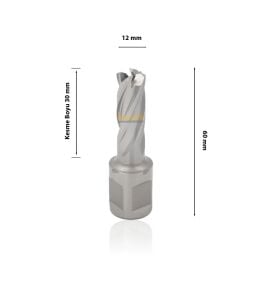 3Keego 12 x 30 mm HSS Manyetik Matkap Ucu SHC30
