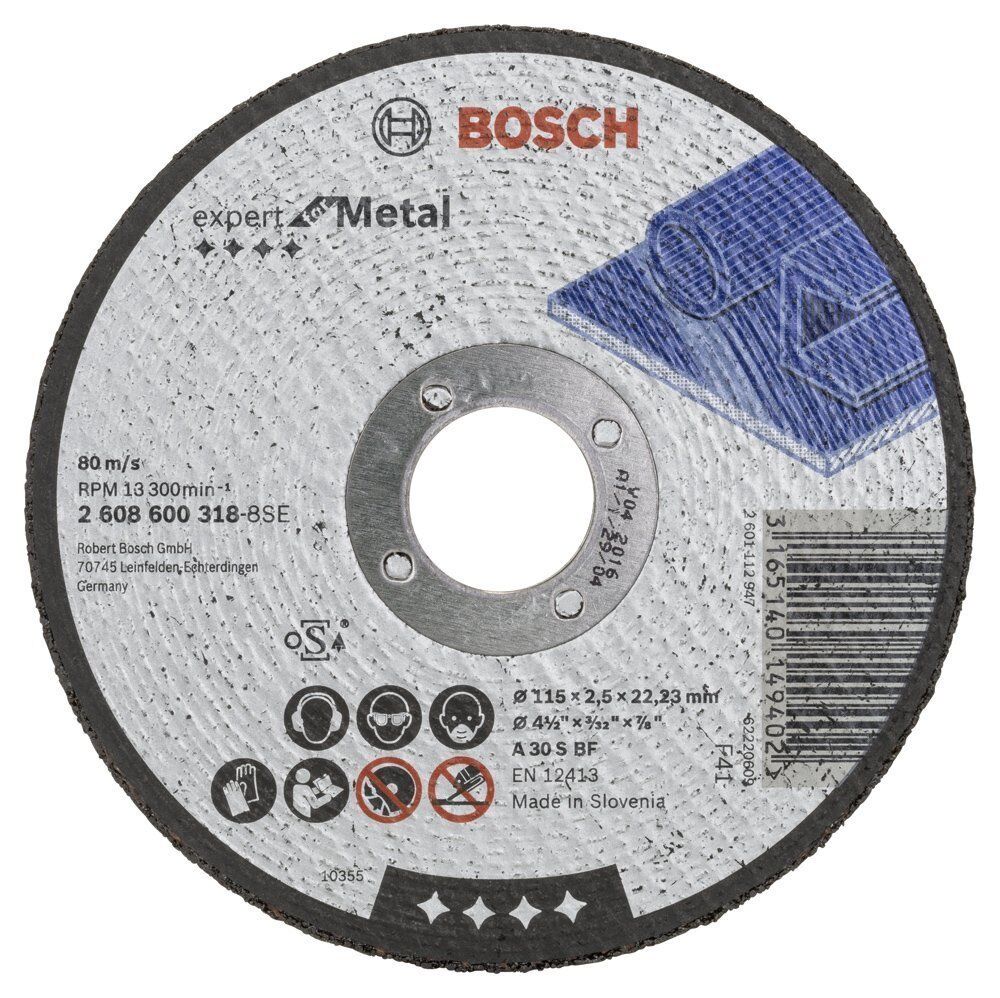 Bosch 115x2,5 mm Expert Metal Kesme Taşı Düz 2608600318