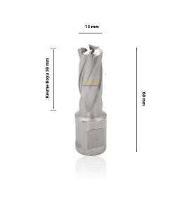 3Keego 13 x 30 mm HSS Manyetik Matkap Ucu SHC30