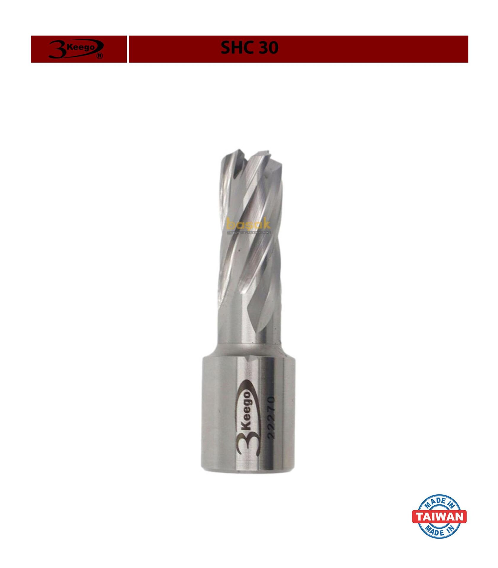 3Keego 13 x 30 mm HSS Manyetik Matkap Ucu SHC30