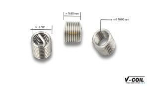V-Coil M 12x1,75 Tırnaklı 2,0D Helicoil Yay İnox (1 Adet) 07421