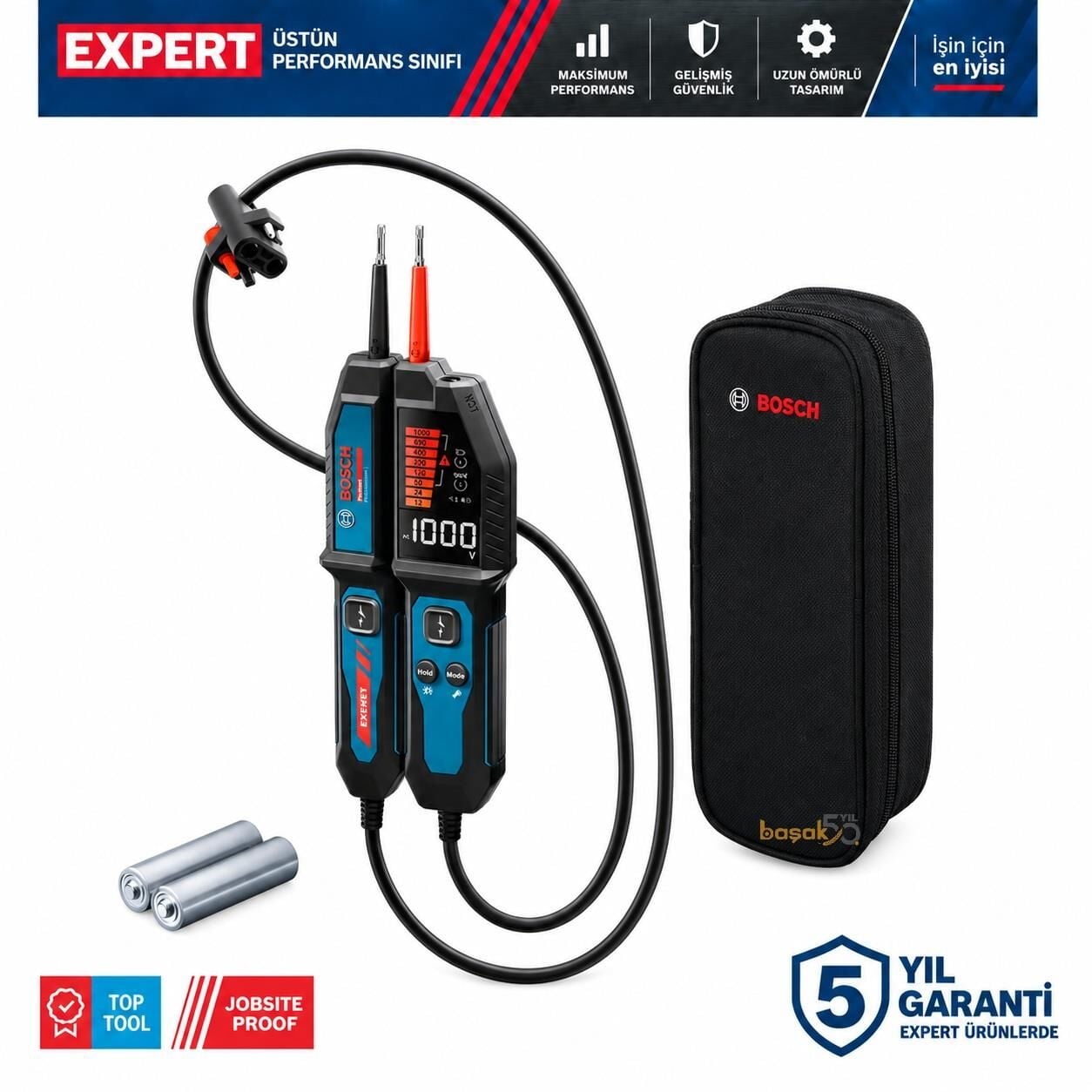 Bosch EXPERT EXVT1000-17 Voltaj Test Cihazı 1000V AC/DC NCV 0601077700
