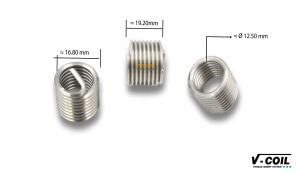 V-Coil M 14x2,0 Tırnaklı 2,0D Helicoil Yay İnox (1 Adet) 07425