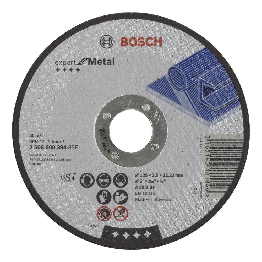 Bosch 125x2,5 mm Expert Metal Kesme Taşı Düz 2608600394