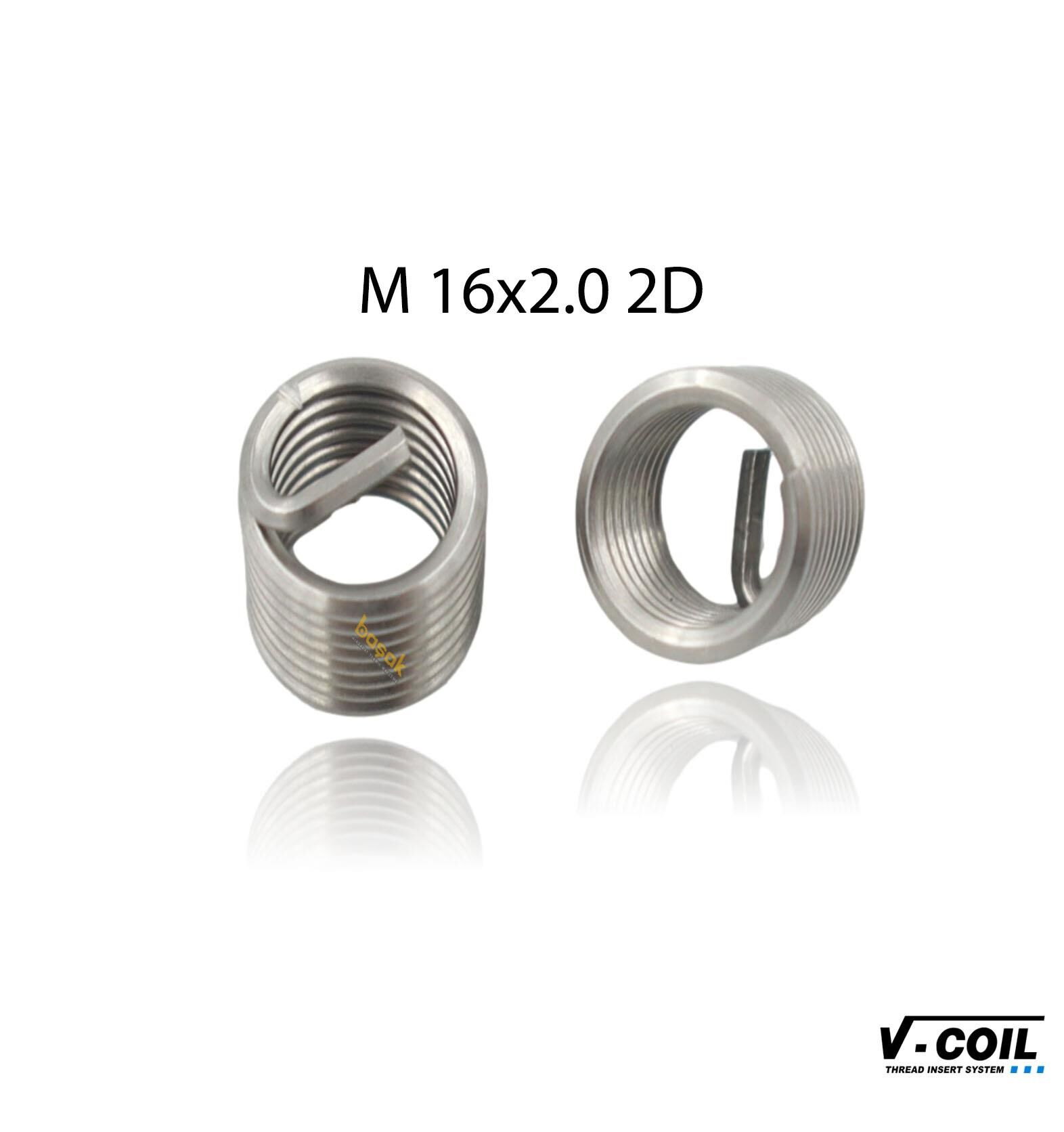 V-Coil M 16x2,0 Tırnaklı 2,0D Helicoil Yay İnox (1 Adet) 07434