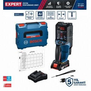 Bosch EXPERT D-tect18V-200-17C 3D Duvar Tarama Cihazı AI Destekli 0601081605