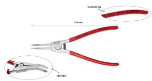 Ceta Form N23-38 Özel Segman Pensesi 210 mm (Eğik Ağız-Merkezleme Delikli)