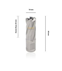 3Keego 18 x 30 mm HSS Manyetik Matkap Ucu SHC30