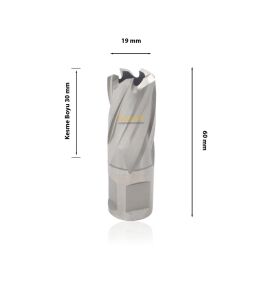 3Keego 19 x 30 mm HSS Manyetik Matkap Ucu SHC30