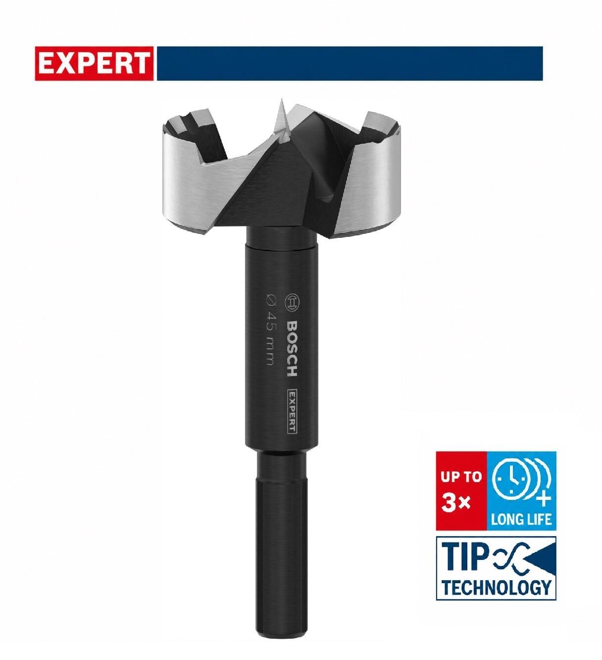 Bosch Expert 45 mm Sert Ahşap Menteşe Yeri Açma Ucu 2608901841