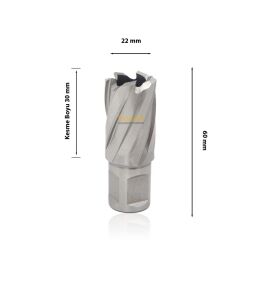 3Keego 22 x 30 mm HSS Manyetik Matkap Ucu SHC30