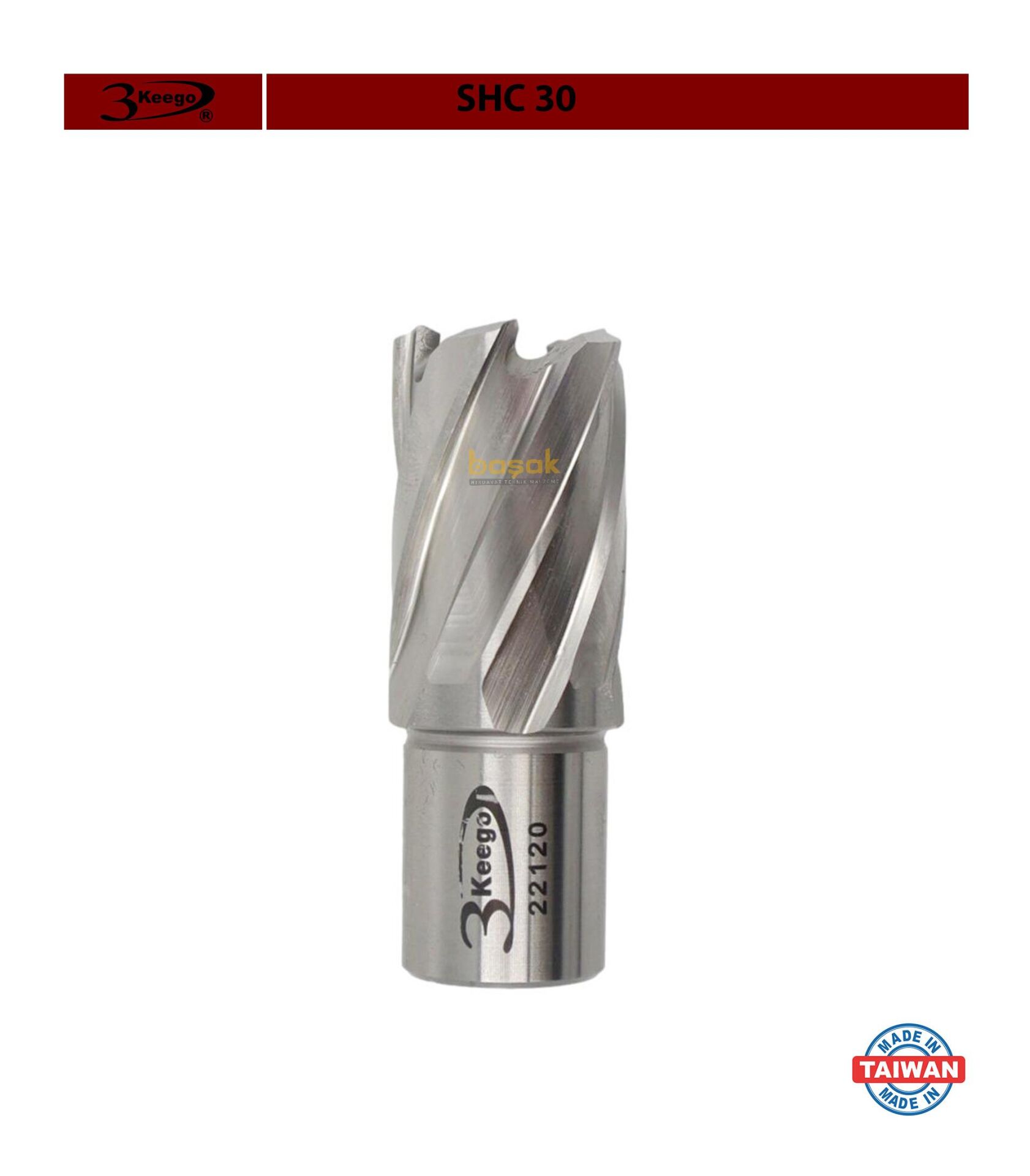 3Keego 22 x 30 mm HSS Manyetik Matkap Ucu SHC30