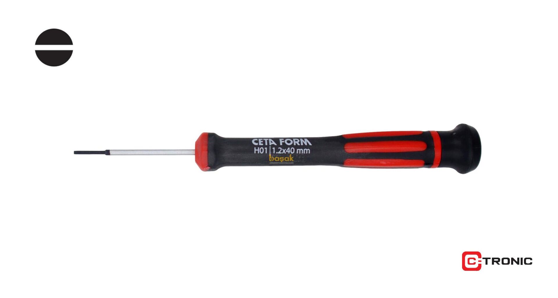 Ceta Form 1,2 x 40 mm Elektronikçi Düz Tornavida H01-12-040
