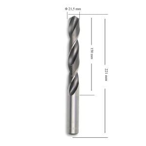 MTE 21,5 mm Taşlanmış Metal Matkap Ucu HSS DIN 338