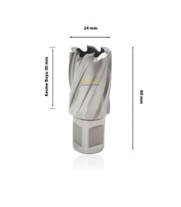 3Keego 24 x 30 mm HSS Manyetik Matkap Ucu SHC30