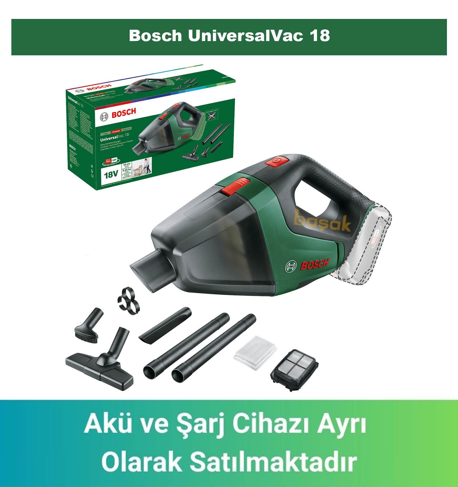 Bosch UniversalVac 18 (Akü ve Şarj Yoktur) 06033B9102