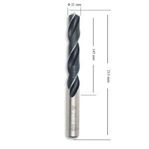MTE 21 mm Taşlanmış Metal Matkap Ucu HSS DIN 338