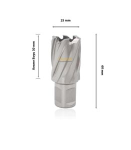 3Keego 25 x 30 mm HSS Manyetik Matkap Ucu SHC30