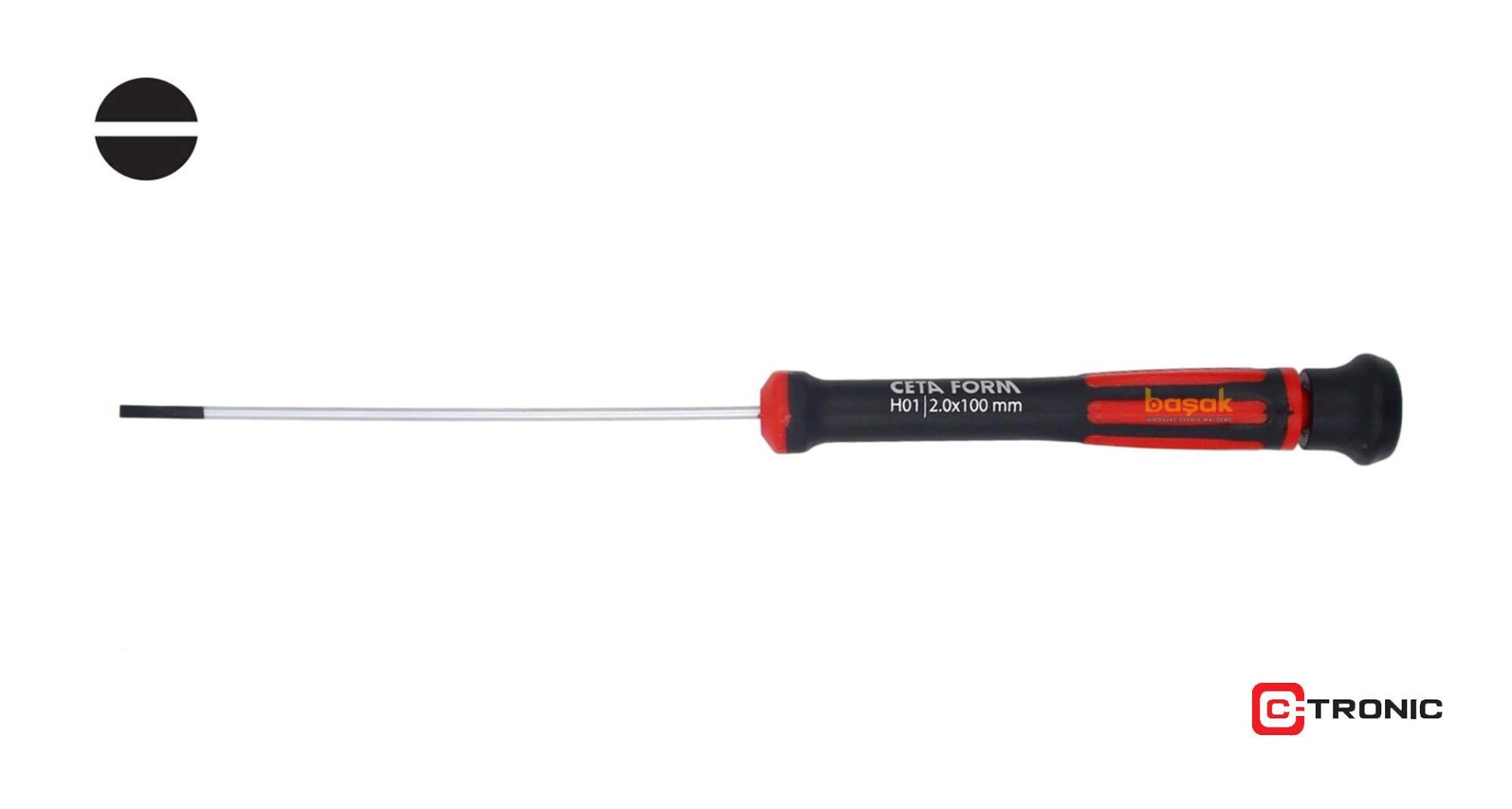 Ceta Form 2 x 100 mm Elektronikçi Düz Tornavida H01-20-100