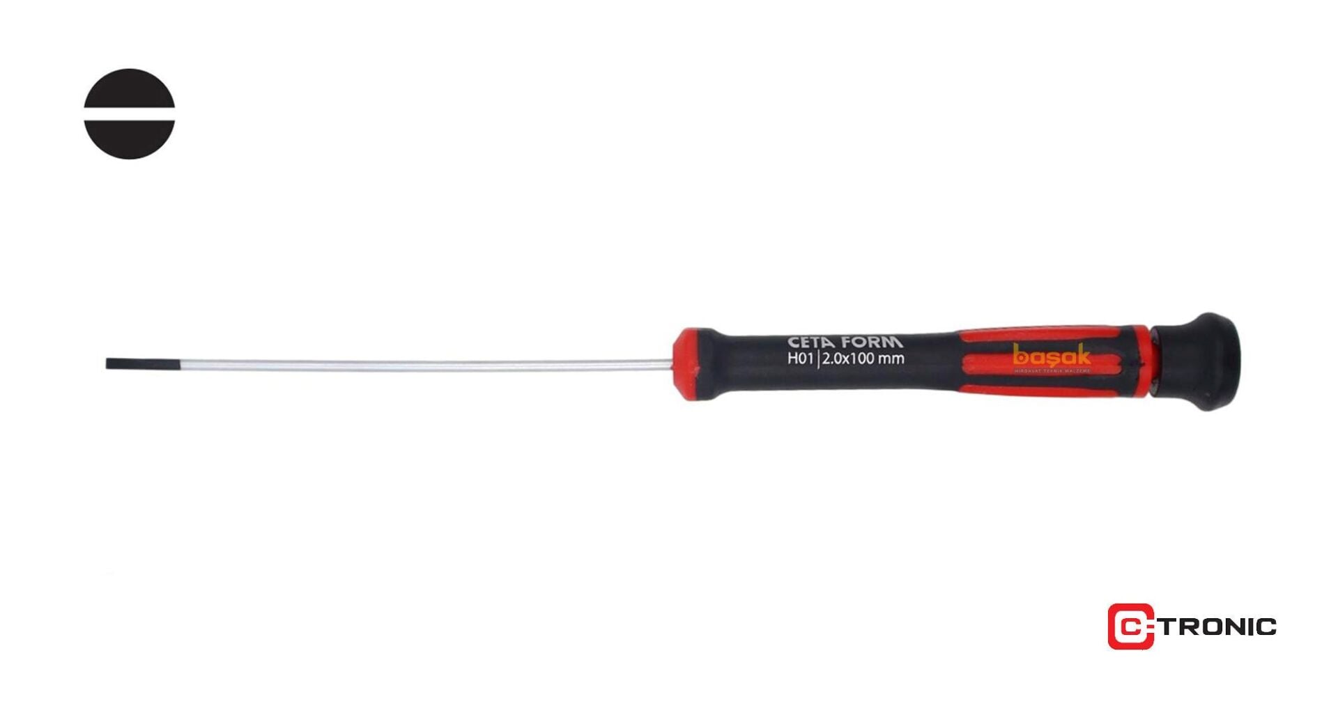 Ceta Form 2 x 100 mm Elektronikçi Düz Tornavida H01-20-100
