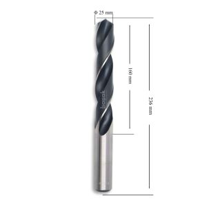 MTE 25 mm Taşlanmış Metal Matkap Ucu HSS DIN 338