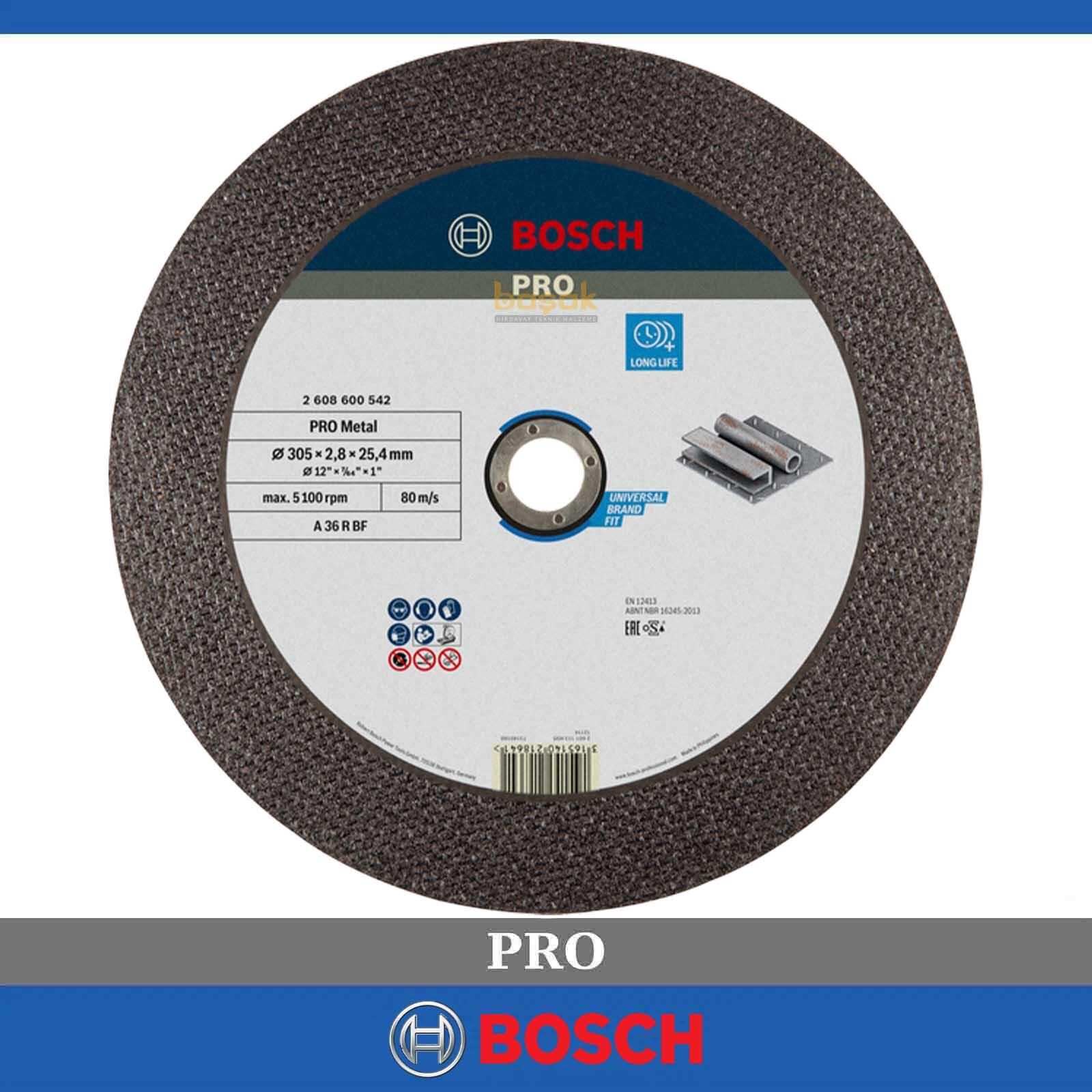 Bosch Pro 305 x 2,8 mm Hızlı Metal Kesme Taşı Düz 2608600542