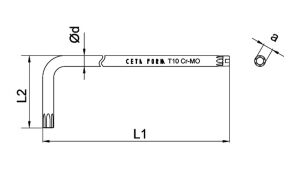 Ceta Form T30 L Uzun Torx Allen (Alyan) Anahtar 730L