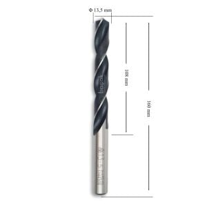 MTE 13,5 mm Taşlanmış Metal Matkap Ucu HSS DIN 338