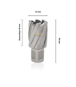 3Keego 27 x 30 mm HSS Manyetik Matkap Ucu SHC30