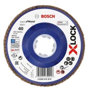 Bosch X-LOCK Flap Disk 125 mm 40 Kum Plastik Taban X551 2608619815