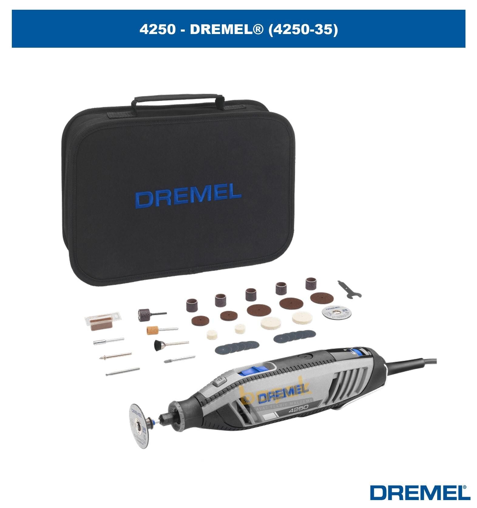 Dremel 4250 EZ Speedclic dahil 35 Aksesuarlı 175W El Motoru F0134250JA
