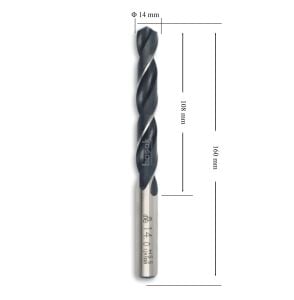 MTE 14 mm Taşlanmış Metal Matkap Ucu HSS DIN 338