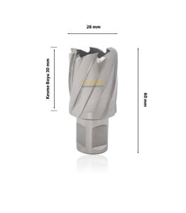 3Keego 28 x 30 mm HSS Manyetik Matkap Ucu SHC30