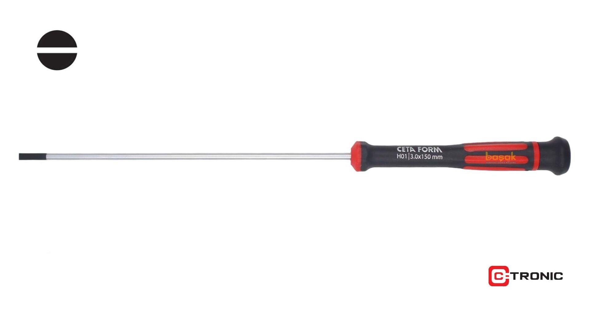 Ceta Form 3 x 150 mm Elektronikçi Düz Tornavida H01-30-150