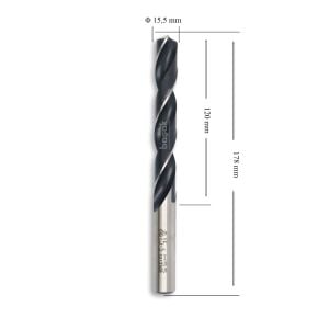 MTE 15,5 mm Taşlanmış Metal Matkap Ucu HSS DIN 338