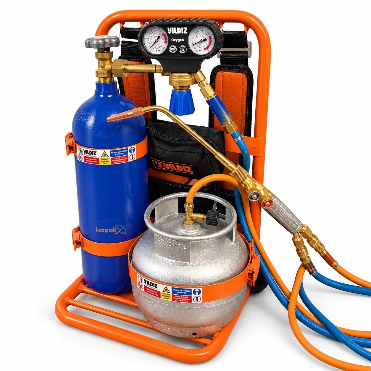 Yıldız Sırt Tipi Oksijen LPG (Boş) Mobil Kaynak Seti 553616P-PRO