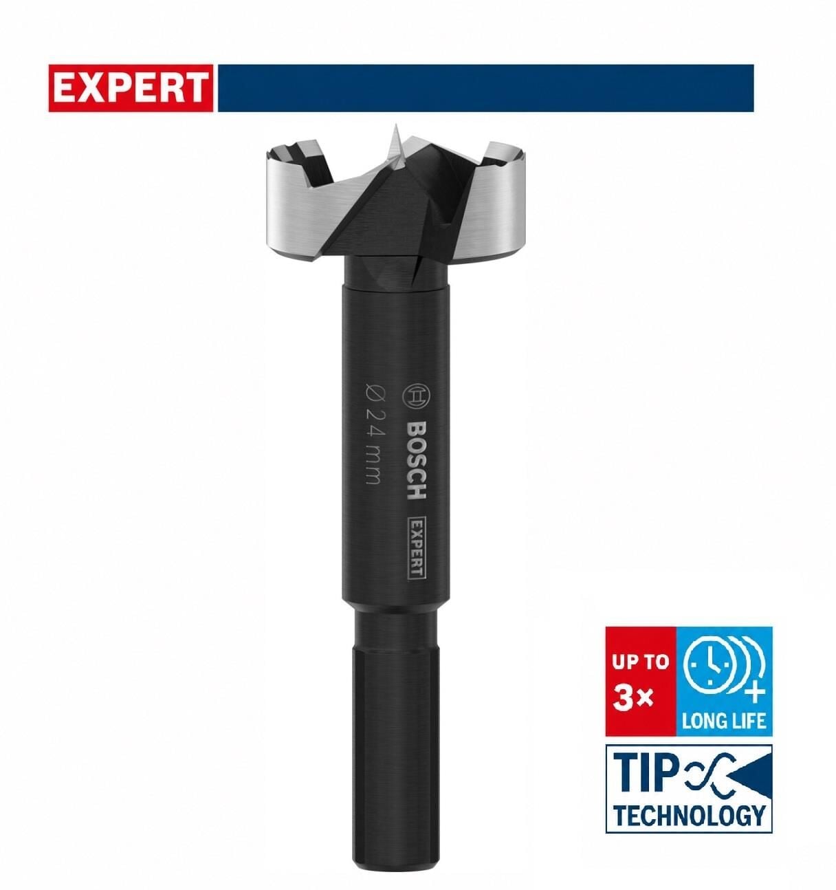 Bosch Expert 24 mm Sert Ahşap Menteşe Yeri Açma Ucu 2608901829