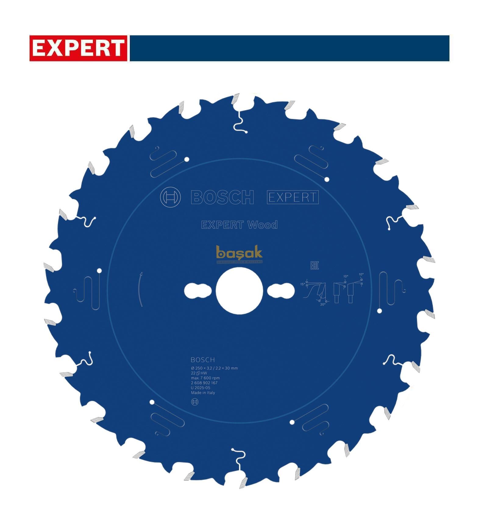 Bosch Expert 250x30 mm 22 Diş Ahşap Daire Testere 2608902167