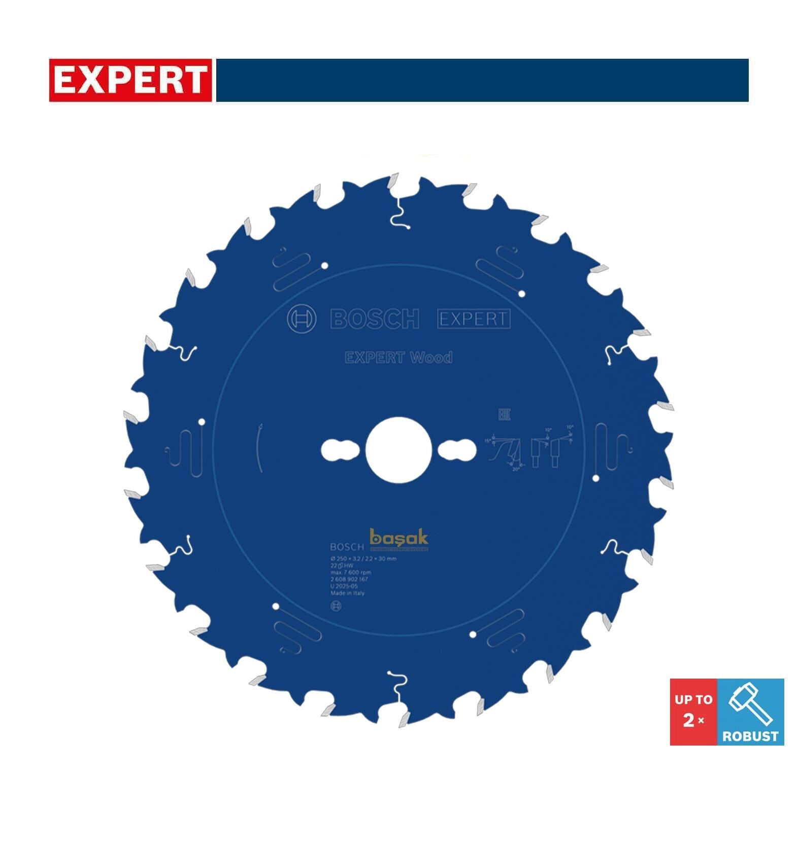 Bosch Expert 250x30 mm 22 Diş Ahşap Daire Testere 2608902167