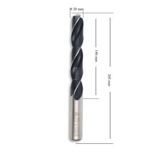 MTE 20 mm Taşlanmış Metal Matkap Ucu HSS DIN 338