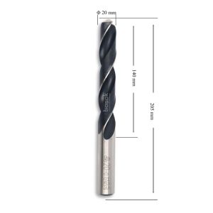 MTE 20 mm Taşlanmış Metal Matkap Ucu HSS DIN 338