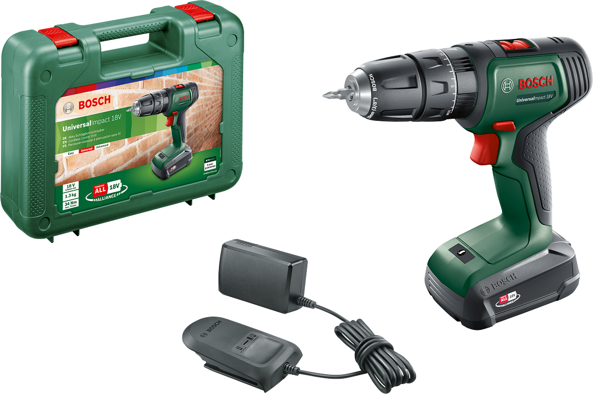Bosch UniversalImpact 18 Akülü Darbeli Matkap Tek Akülü 06039D4101