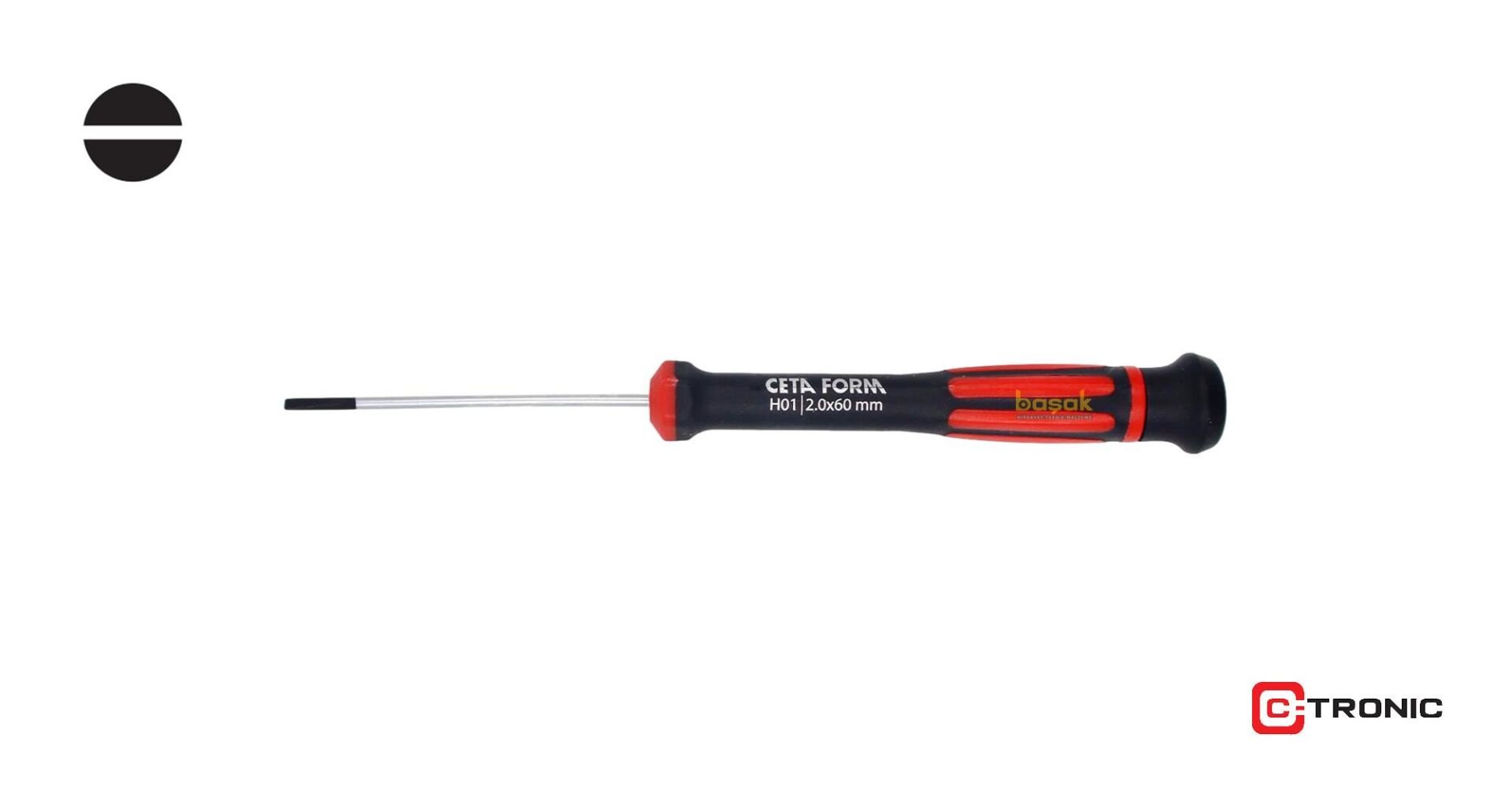 Ceta Form 2 x 60 mm Elektronikçi Düz Tornavida H01-20-060