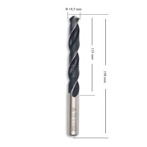 MTE 18,5 mm Taşlanmış Metal Matkap Ucu HSS DIN 338