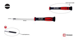 Ceta Form 2,5 x 100 mm Elektronikçi Düz Tornavida H01-25-100