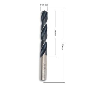 MTE 18 mm Taşlanmış Metal Matkap Ucu HSS DIN 338